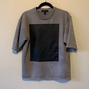 Distressed grey shirt
